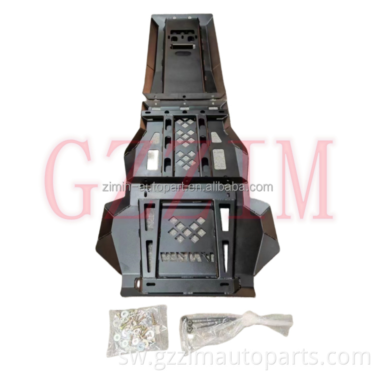 Chuma cha pua nzima seti ya skid sahani upande hatua bumper nyuma winch Holdershock absorber kinga ya tundra 2022